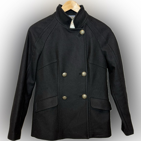 Banana Republic Jackets & Blazers - Banana Republic Women’s Black Double-Breasted Wool Pea Coat Size Small Like New